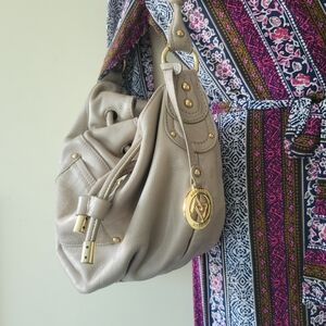 Adrienne Vittadini Leather Drawstring Handbag Bag